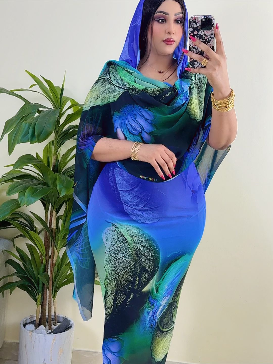 توب حرير مشجر